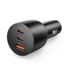 Orico PowerLink 165W USB-A + 2x USB-C Car Charger - Black Foto 1