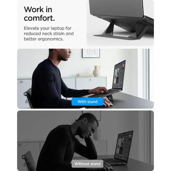 SPIGEN LD201-S6 SLIMFOLD LAPTOP STAND SPACE GREY Фото 10