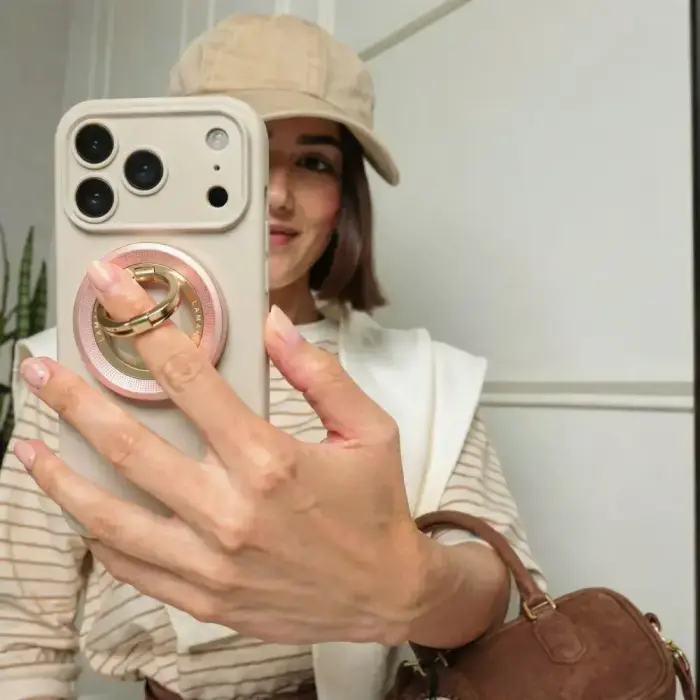 TECH-PROTECT MMR700 LAMANO MAGNETIC MAGSAFE PHONE RING PINK/GOLD Фото 6