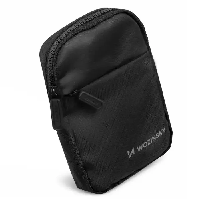 Wozinsky WMS-W1 Unisex Mini Shoulder Bag Waterproof Dual-Compartment for Phone - Black Photo 8