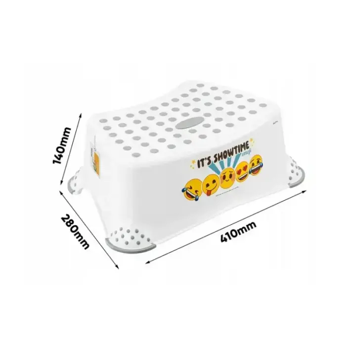 Step stool Tomek "Emoji Showtime" 40.5x28.5x14cm white Photo 3