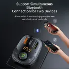 Rock Transmiter FM B301 MP3, Bluetooth - 2xUSB + Type C + micro SD - 36W black Фото 6