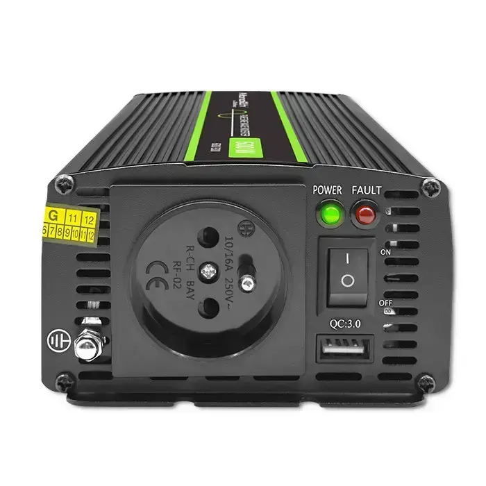 Qoltec Pure Sine Wave Inverter Monolith | 300W | 600W | 24V to 230V Foto 12