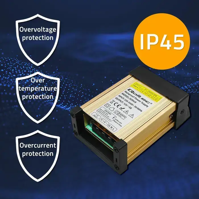 Qoltec LED Driver IP45 60W | 12V | 5A | Waterproof Фото 5