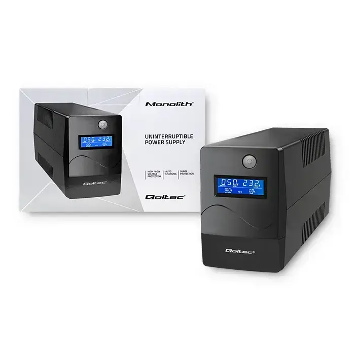 Qoltec Uninterruptible Power Supply UPS Line Interactive| Monolith | 450VA | 240W | LCD | USB | RJ45 Foto 9