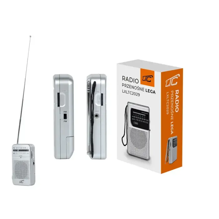 LTC portable pocket radio LEGA, AM/FM, mini jack, silver Foto 3