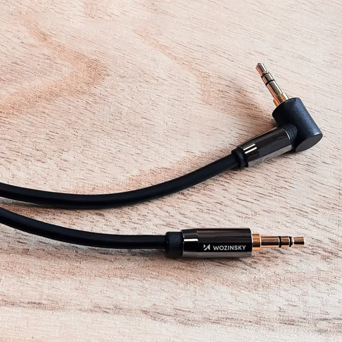 Wozinsky AUX cable angled (male-male) mini jack cable 1.5m black Photo 8