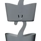 Hanging bathroom multifunctional shelf 25x9x28cm grey Photo 2