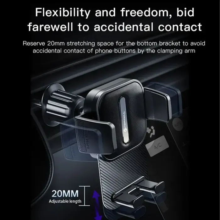 Car phone holder Forcell F-Grip Guardian AV air vent black Photo 11
