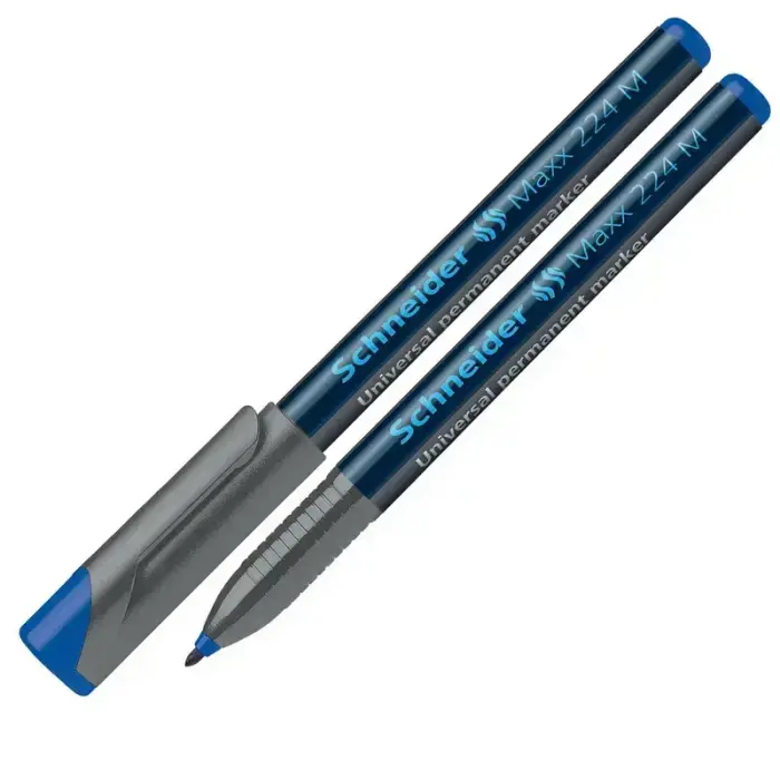 Noturīgais marķieris SCHNEIDER kodoskopa plēvēm OHP Maxx 224M, 1 mm, zils Photo 1