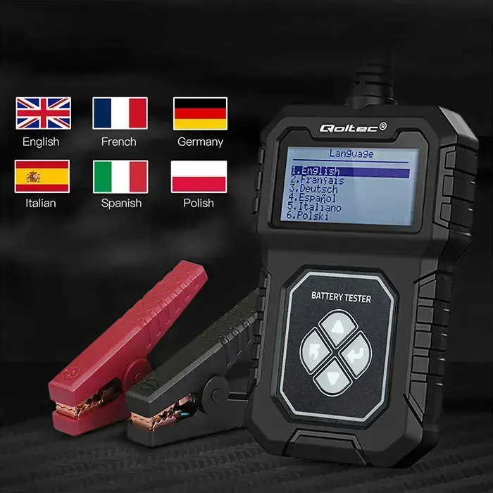 Qoltec Digital Battery tester with LCD 12V | AGM | GEL | STD | 30-220AH Photo 7