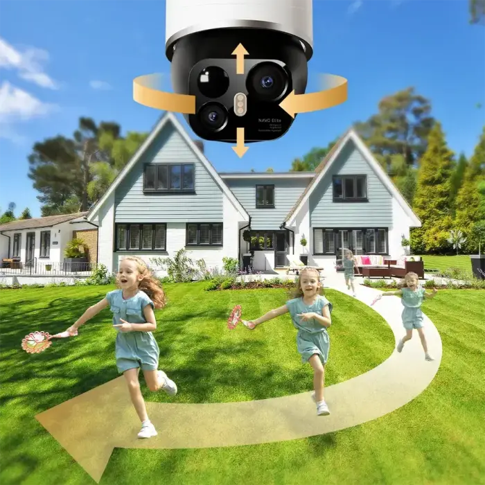 Kamera zewnętrzna Dreame Navo Elite 1 Outcam 360° z panelem solarnym - biała Foto 8