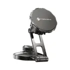 Magnetic car phone holder Forcell F-Grip IronSecure windshield / dashboard black Photo 4