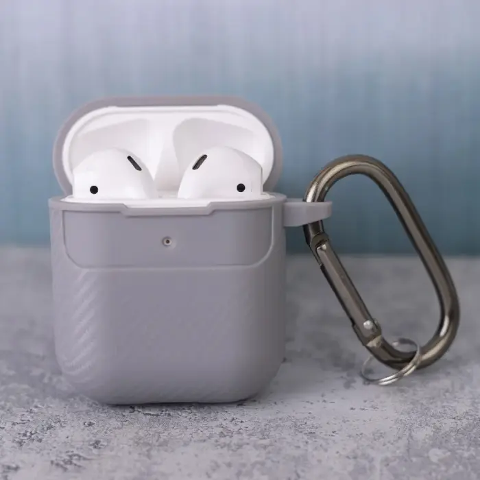 Carbon case for Airpods | Airpods 2 grey Photo 6
