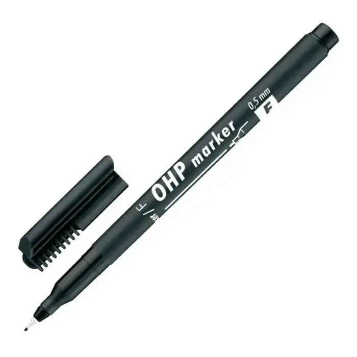 Noturīgais marķieris ICO kodoskopa plēvēm OHP F, 0.5mm, melns Photo 2