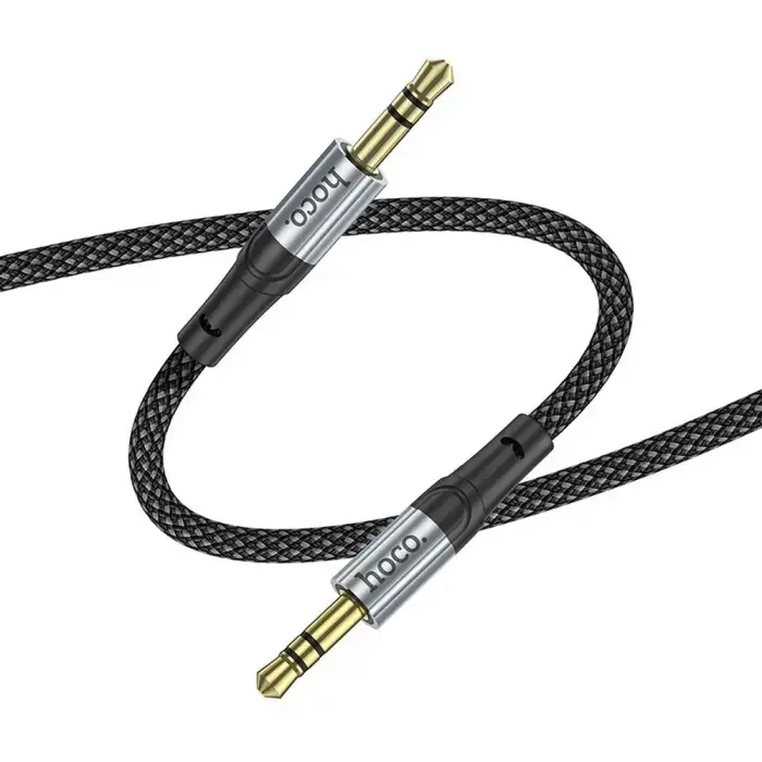 Cable AUX Jack 3,5 mm to Jack 3,5 mm Hoco 1 m UPA26 black Photo 3