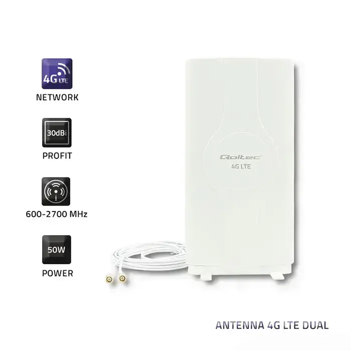 Qoltec  Antenna 4G LTE DUAL with double SMA connector| 30dBi | Indoor Foto 3