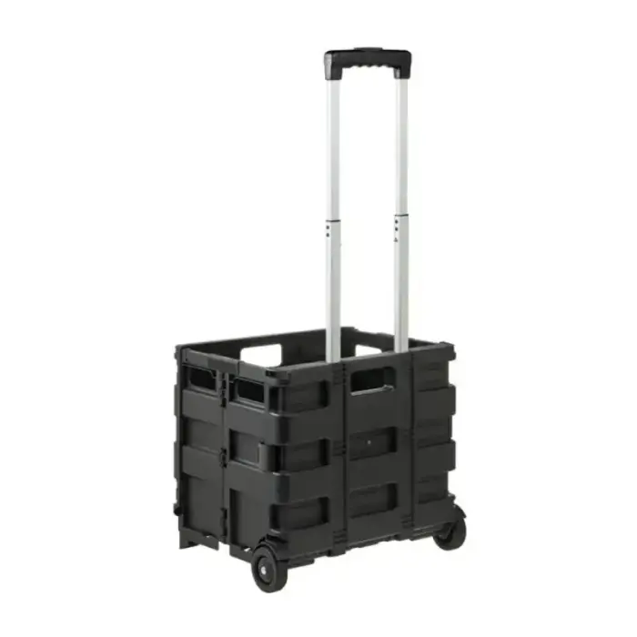 Iepirkumu ratiņi salokāmi ar kravnesību līdz 25kg Olli 45L 38x36x33cm melni  Foto 3