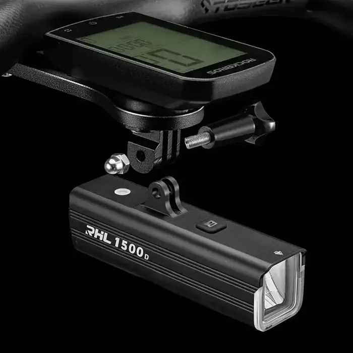 Rockbros RHL1500 front bicycle light 5000mAh 1500lm IPX6 - black Foto 14