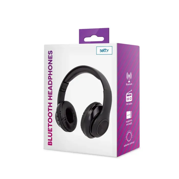 Setty GSM108198 bezvadu austiņas ar radio | mikrofonu | bluetooth 5.0 melnas Foto 4