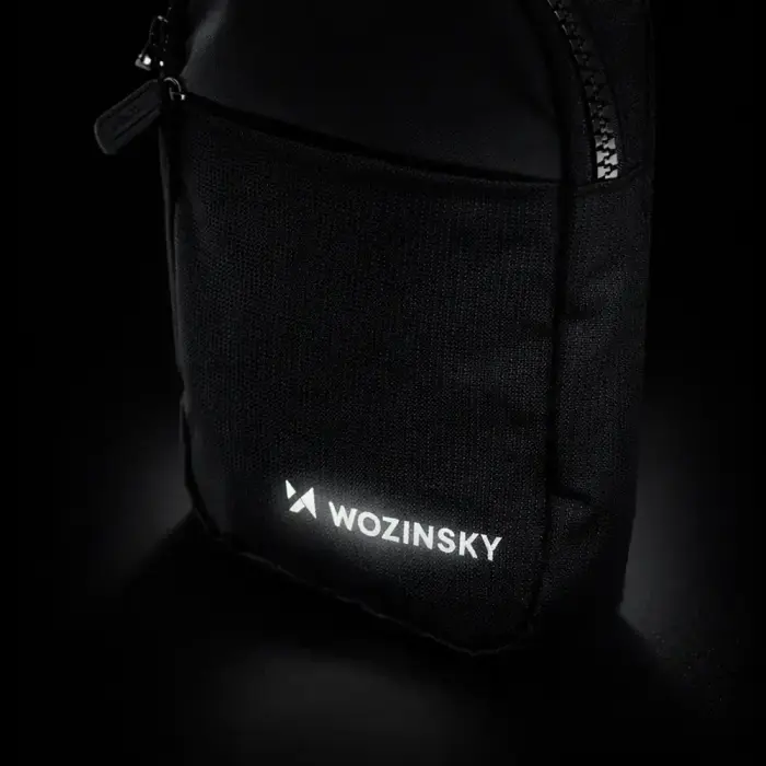 Wozinsky WMS-W1 Unisex Mini Shoulder Bag Waterproof Dual-Compartment for Phone - Black Photo 14