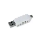 Forever USB + Micro USB Karšu Lasītājs SD + MicroSD Balts Foto 1