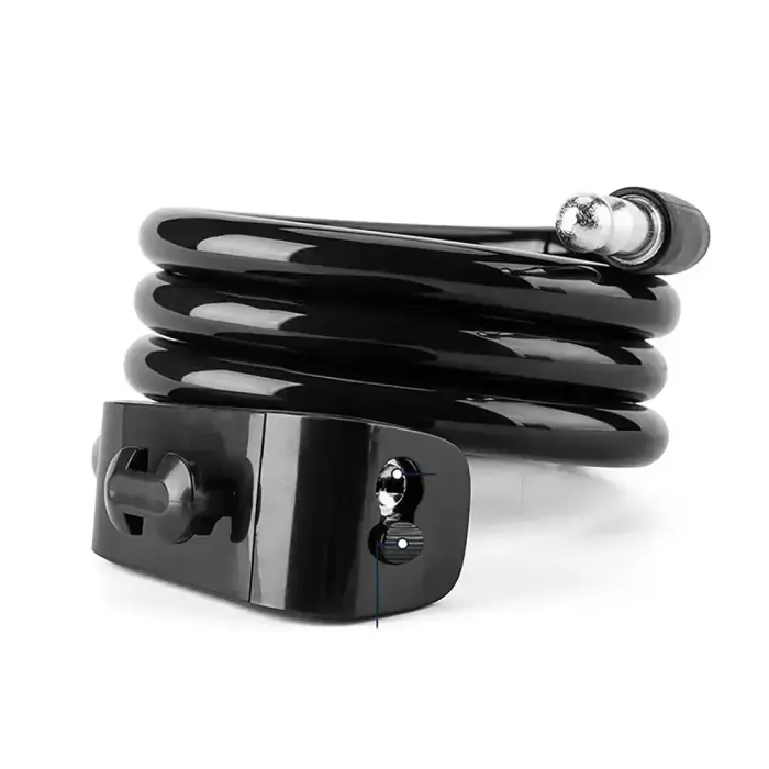 Wozinsky WPB-01R Portable Bike Lock with Anti-Theft Cable and 2 Keys for Electric Bikes and Motorcycles - Black Фото 3