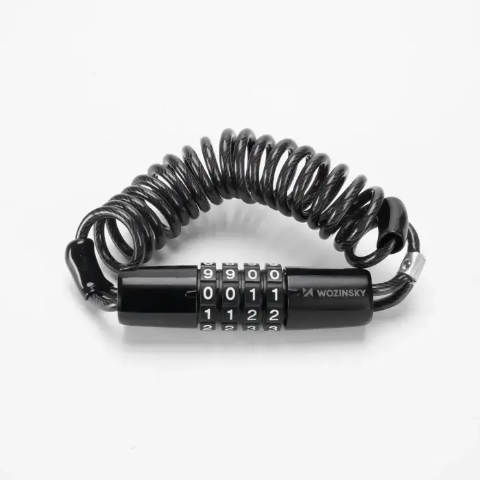 Wozinsky WBN-01R bicycle lock for a bicycle helmet, waterproof, 4-digit combination - black Фото 2
