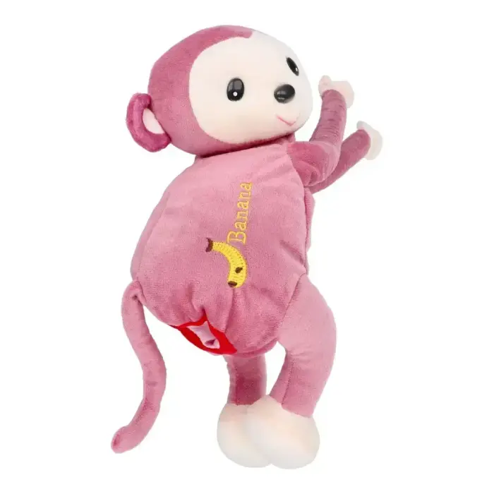 Monkey hanging model tissue box pink Foto 3
