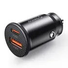 Orico PowerMini 30W USB-C + USB-A Car Charger - Black Foto 1
