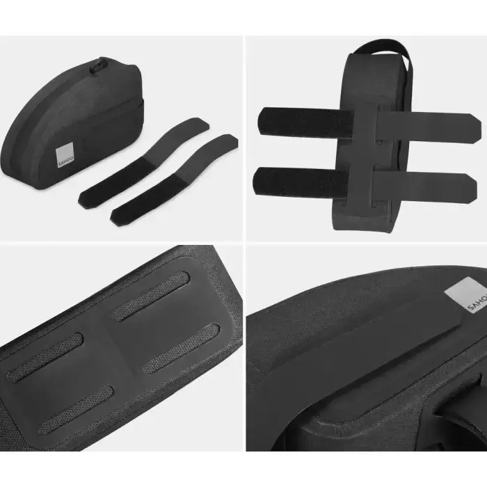 SAHOO bike bag on the bicycle frame with zip 0,3L 122035 black Photo 6