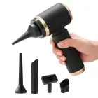 Mini Foldable Handheld Car Vacuum Cleaner with Blower Function - Black Foto 1