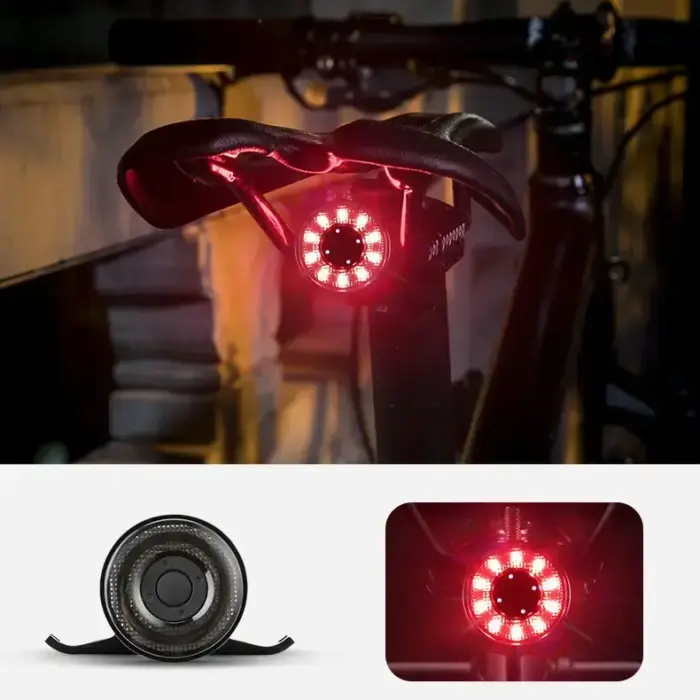 Wozinsky LED aizmugurējais velosipēda lukturis ar mikro USB sarkanā gaisma 5 režīmi melns (WRBLB2) Foto 15