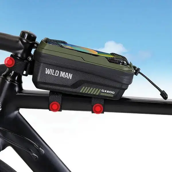 WILDMAN Etui|sakwa na ramę roweru GX200 uchwyt rowerowy czarna|black Foto 3