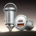 Orico MiniRing Pro 45W USB-A + USB-C Car Charger - Silver Foto 3