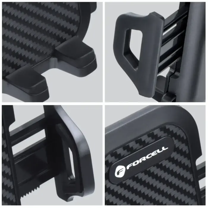 Car phone holder Forcell F-Grip Carbon Bracket arm 17cm windshield black Photo 8