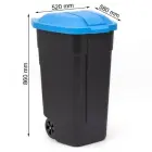 Wheeled bin 110L black/blue Photo 3