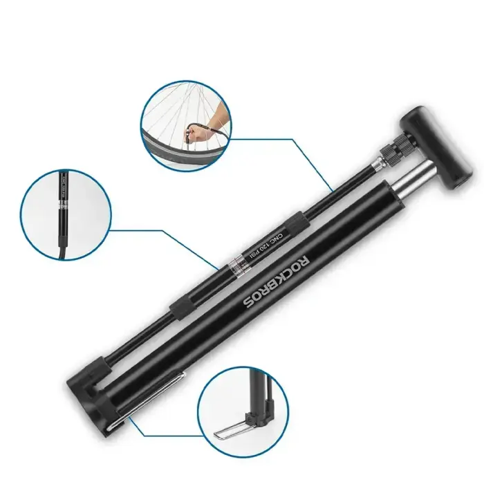 Rockbros 42322821001 floor bicycle pump - black Foto 4