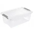 Box with lid clipbox Leonie 28.5x18.5x10.5cm 3.7L transparent Photo 1