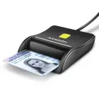 Смарт-карта AXAGON CRE-SM3N USB-A | Устройство для чтения идентификационных карт, черное Фото 1