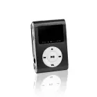 Setty MP3 Super Compact Music Player With LCD Display | FM Radio and MicroSD Card Slot + Headphones Black Photo 1