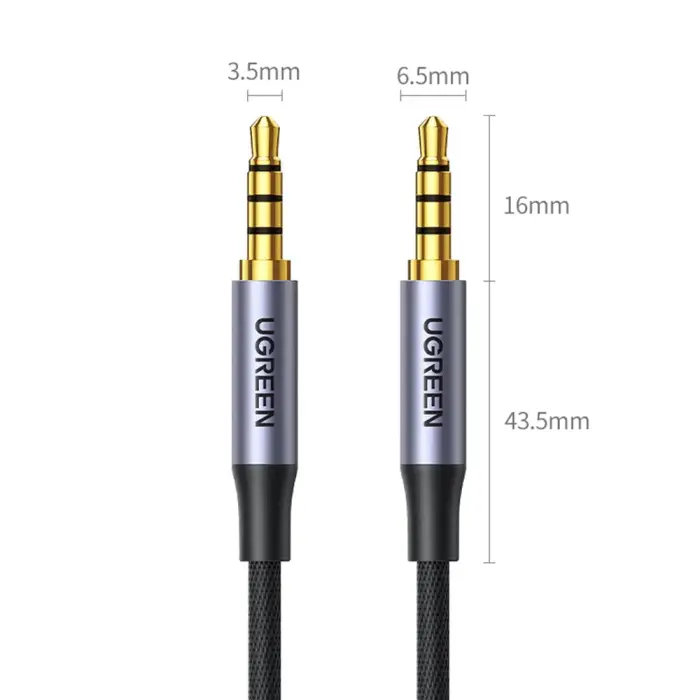 Ugreen cable AUX mini jack 3.5mm cable (male) - 3.5mm mini jack (male) 2m black (AV183) Photo 9