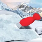 Car snow scraper with glove red Foto 2