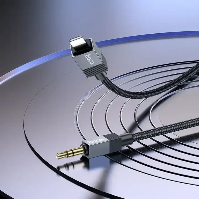 Cable AUX Jack 3,5 mm (male) to Lightning (male) Hoco 1 m UPA32A black Photo 4
