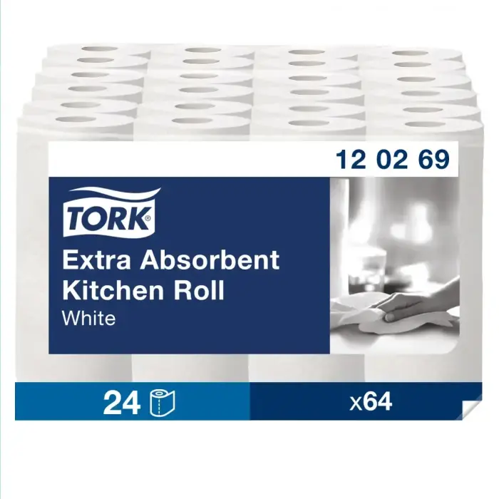 Roku dvieļi TORK Premium Kitchen, 2 sl., 64 lapiņas rullī, 24 cm x 15.4 m, baltā krāsā, 2 gab./iepak. Фото 2