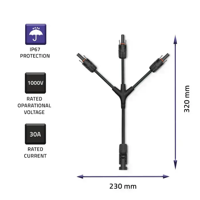 Qoltec Solar Connector | MC4 connector | Type Y | 1000V | 30A Фото 4