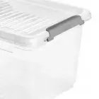 Box with lid clipbox Leonie 37.5x28.5x23.5cm 16.6L transparent Photo 2