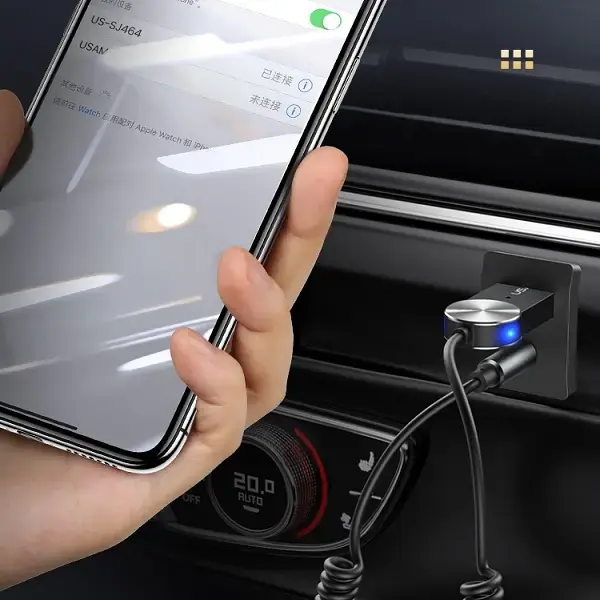 USAMS US-SJ464 автомобильный FM-трансмиттер Bluetooth 5.0 | USB-AUX | черный Фото 3