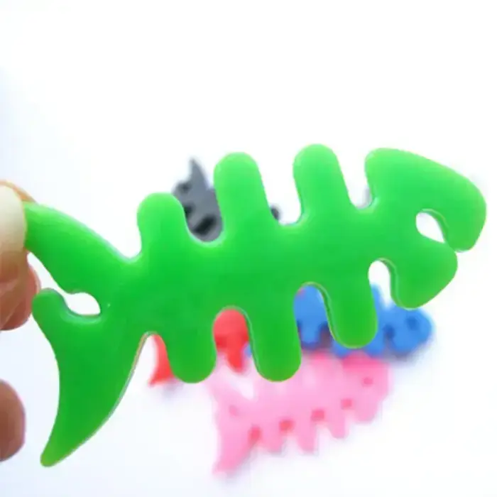 Fish-shaped headphone cable wrap - green Foto 12