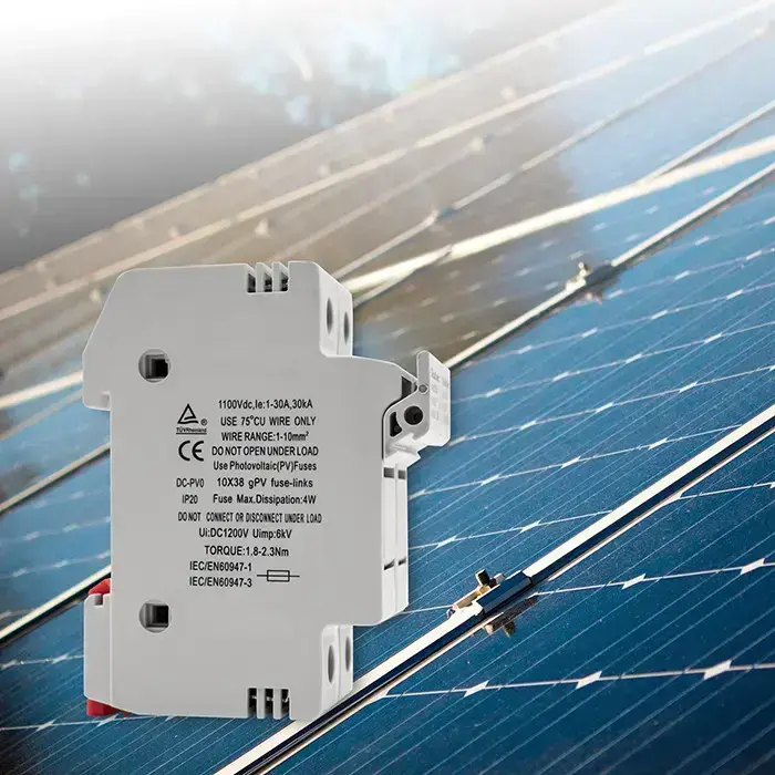 Qoltec Fuse base + DC fuse |2P |1000V |30A |10x38 |solar Foto 6